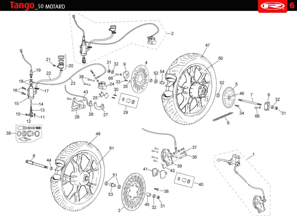 Koła Rieju Tango pomarańczowe 2010 2-suwowe