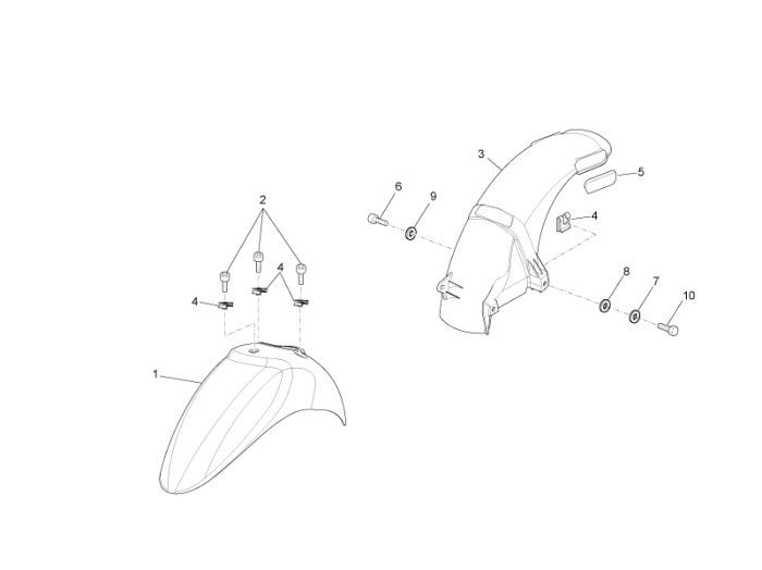 Błotnik Piaggio Liberty 2-suwowy czarny 98/a