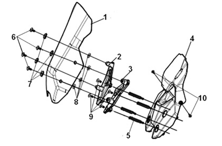 Wind screen Sym ADX 125i ABS+ TCS E5 2023