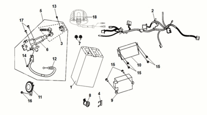 Wiązka przewodów Sym E-MIO