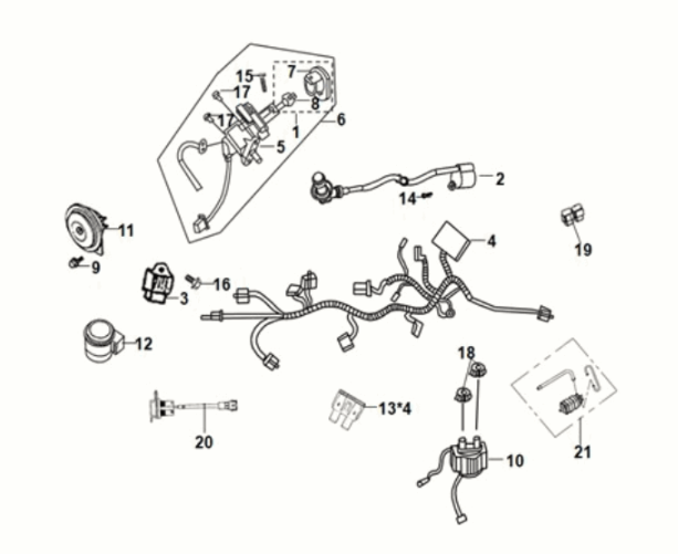 Wiązka przewodów Sym Orbit III 50 E5