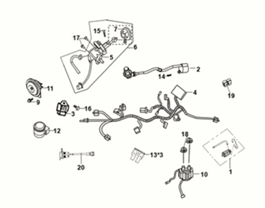Wiązka przewodów Sym X-Pro 50 E5