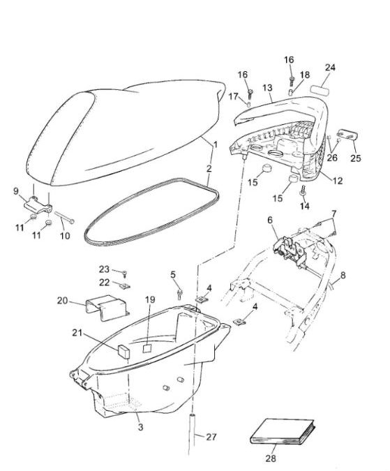 Siodelko Buddy Box Yamaha Jog-R LC 2-suwowy