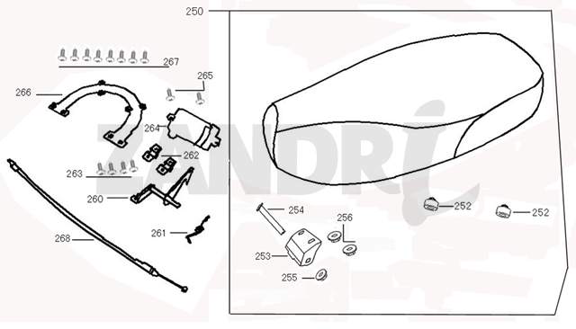 Siodelko Buddyseat Santini Capri srebrny