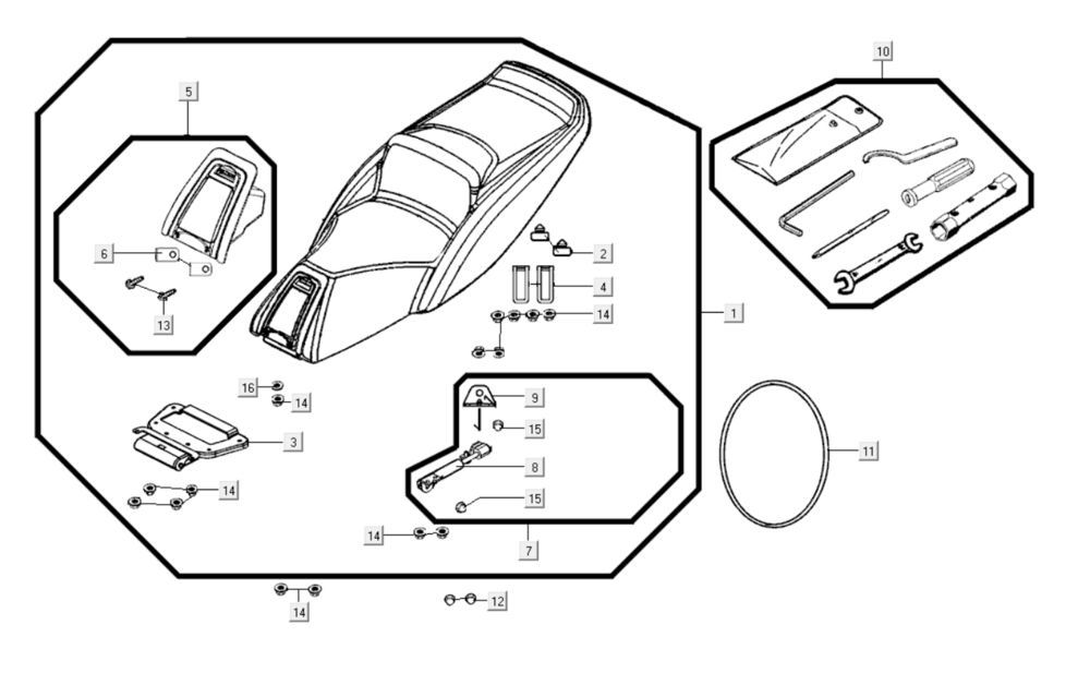 Siodło - Buddyseat Kymco Myroad 700i