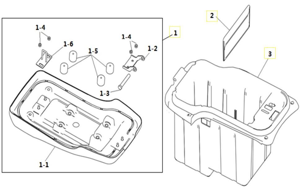 Siodełko+pojemnik na baterie - Goccia GEV2000