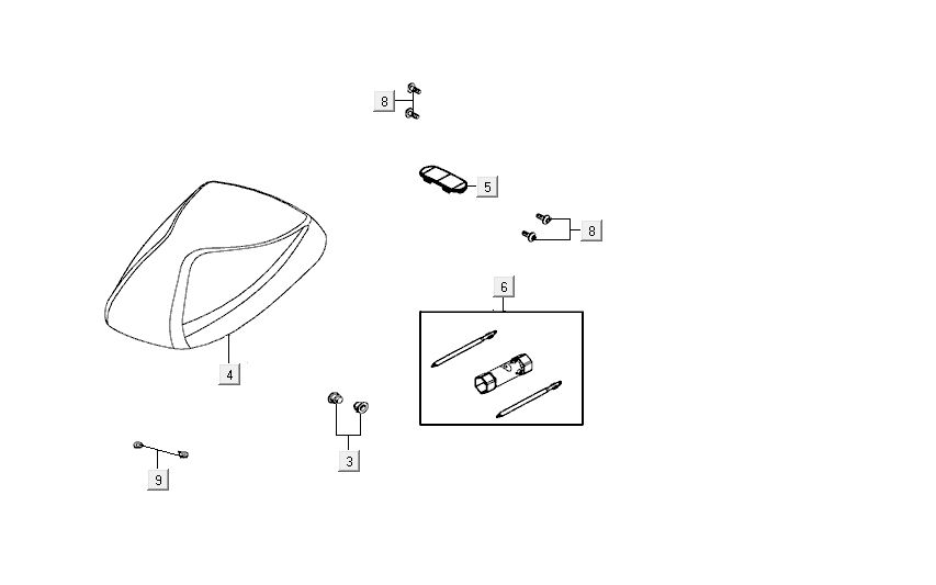 Siodelko Kymco Carry 4-suwowe czarne