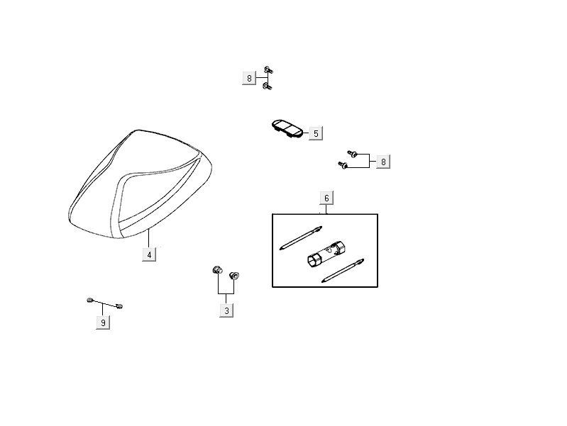 Siodło Kymco Delivery 4-suwowe białe