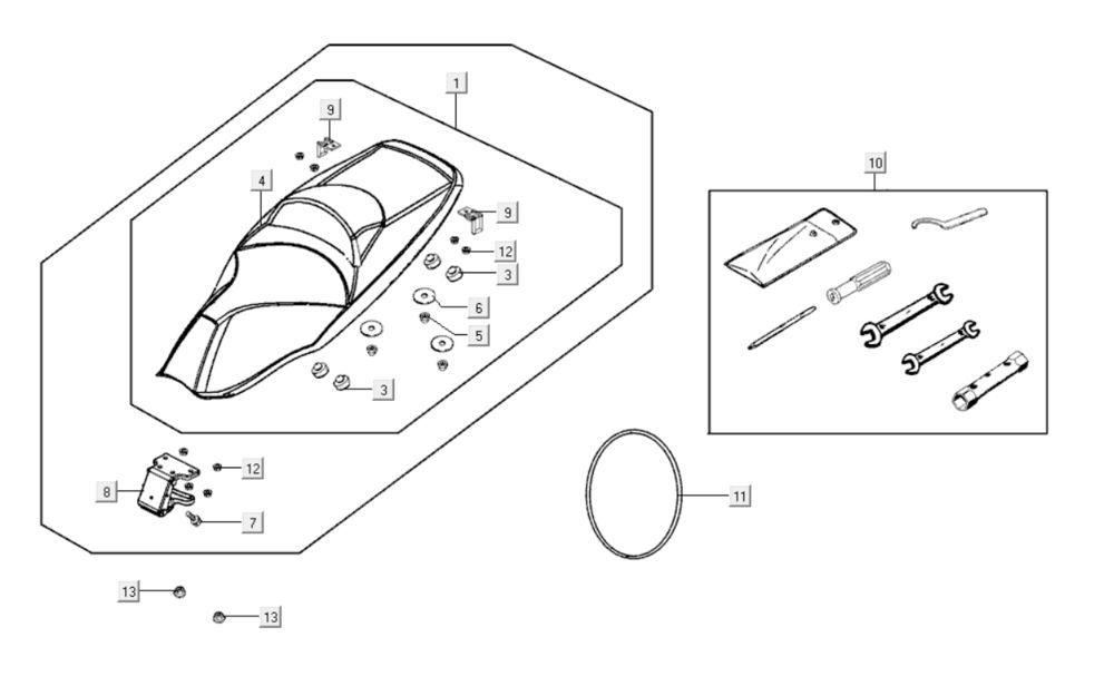 Siodelko Kymco Xciting 400i Mat Czarny