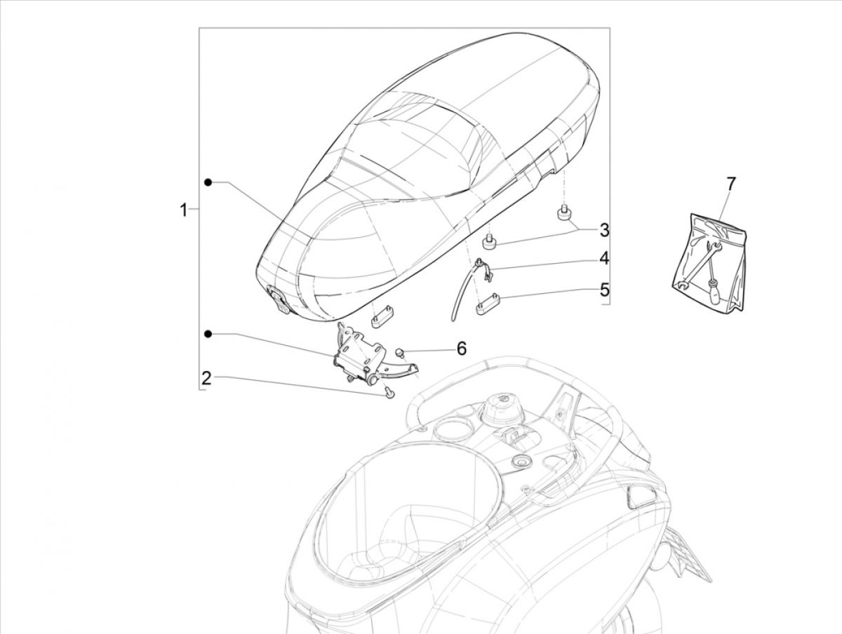 Vespa Elettrica 2018-2019 siodło