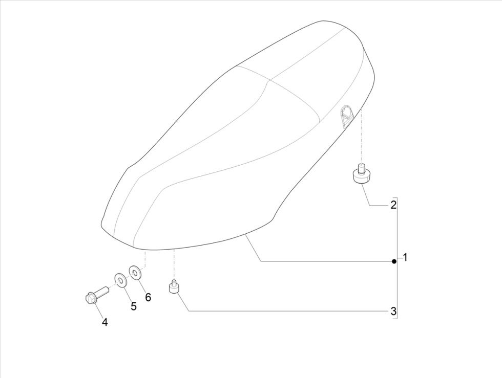 Piaggo Zip 4-suwowy siodełko (wtrysk euro5 IGET)