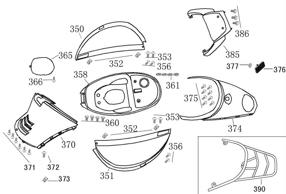 Osłona boczna China Swan - Riva tytan