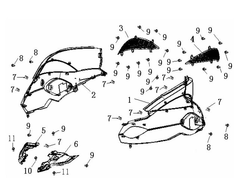 Szyba boczna Generic Ideo biały 2010 2-suwowy 25