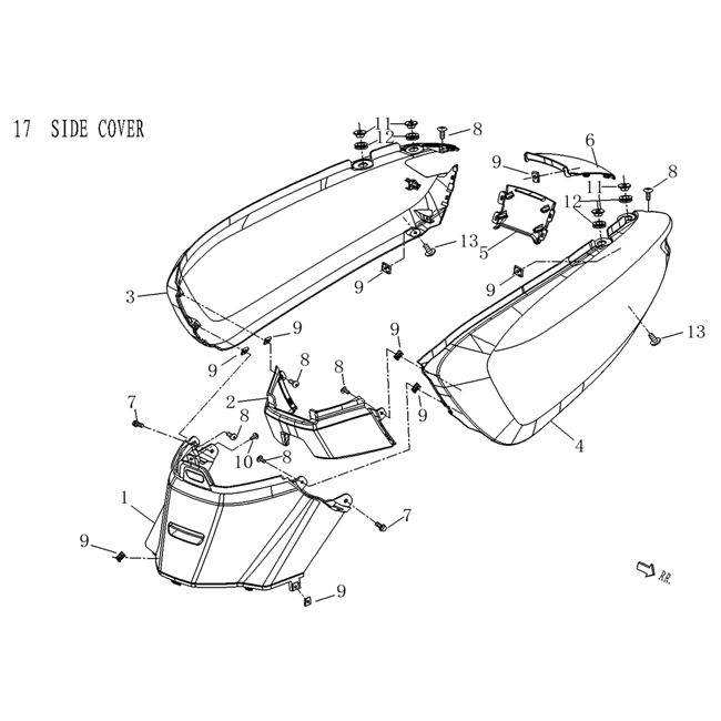 Panele boczne Agm Qube szare