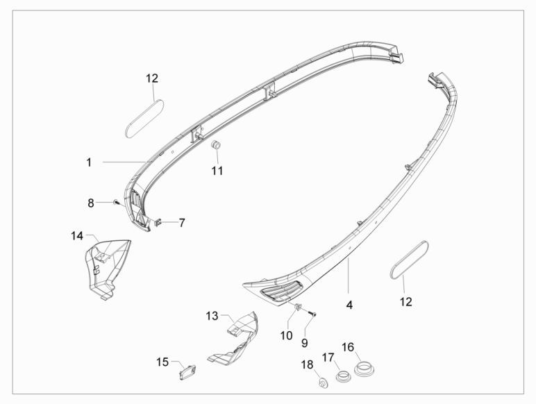 Spódnice boczne Vespa S 25km 4-suwowy 2-zawór czerwony dragon 894