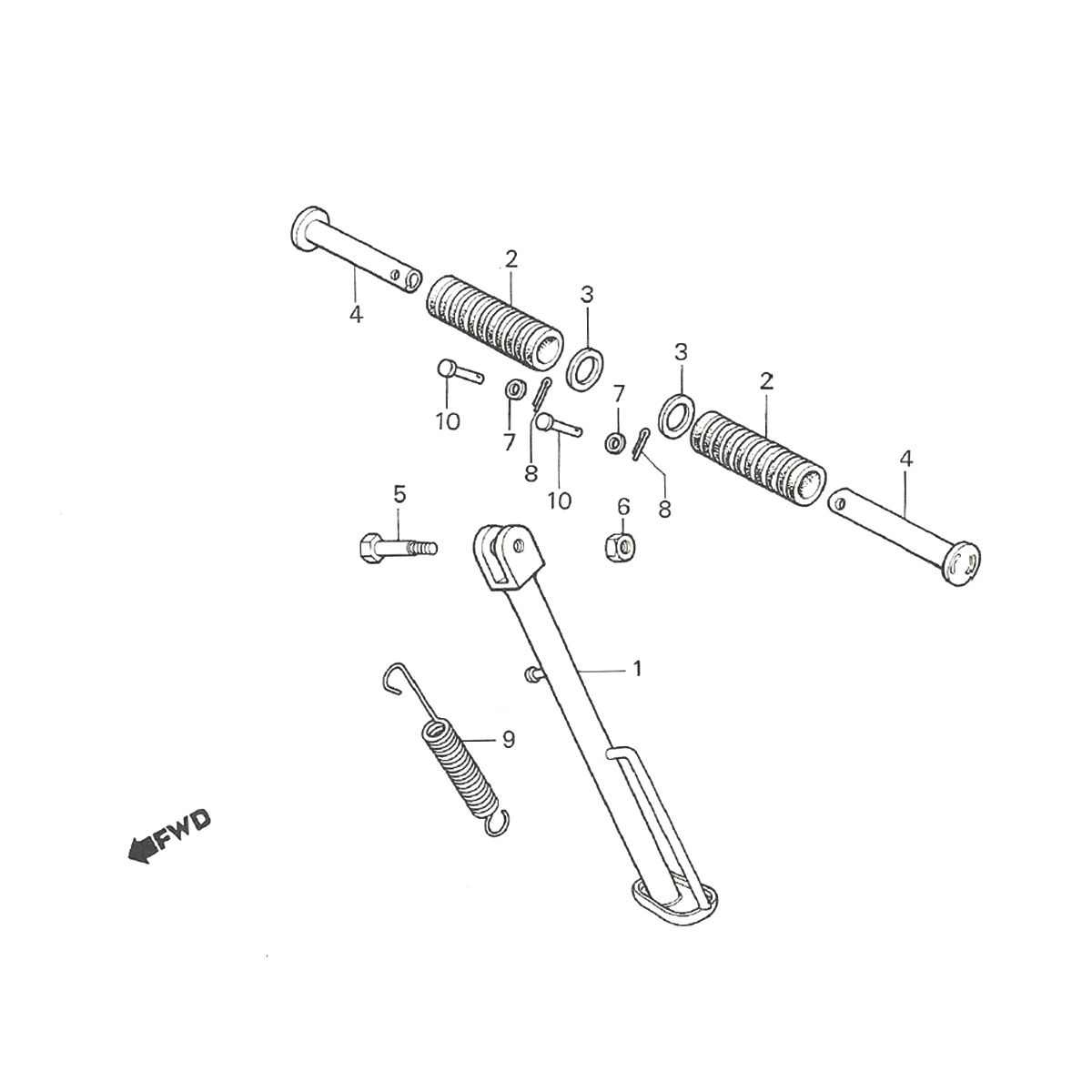 Honda MTX 50 stojak boczny