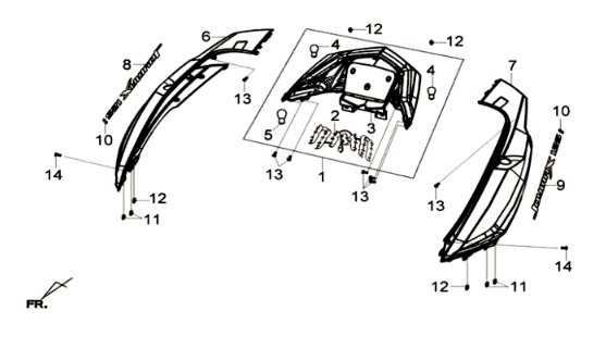 Sym Joymax 125I ABS czarna powłoka (BK-231S)