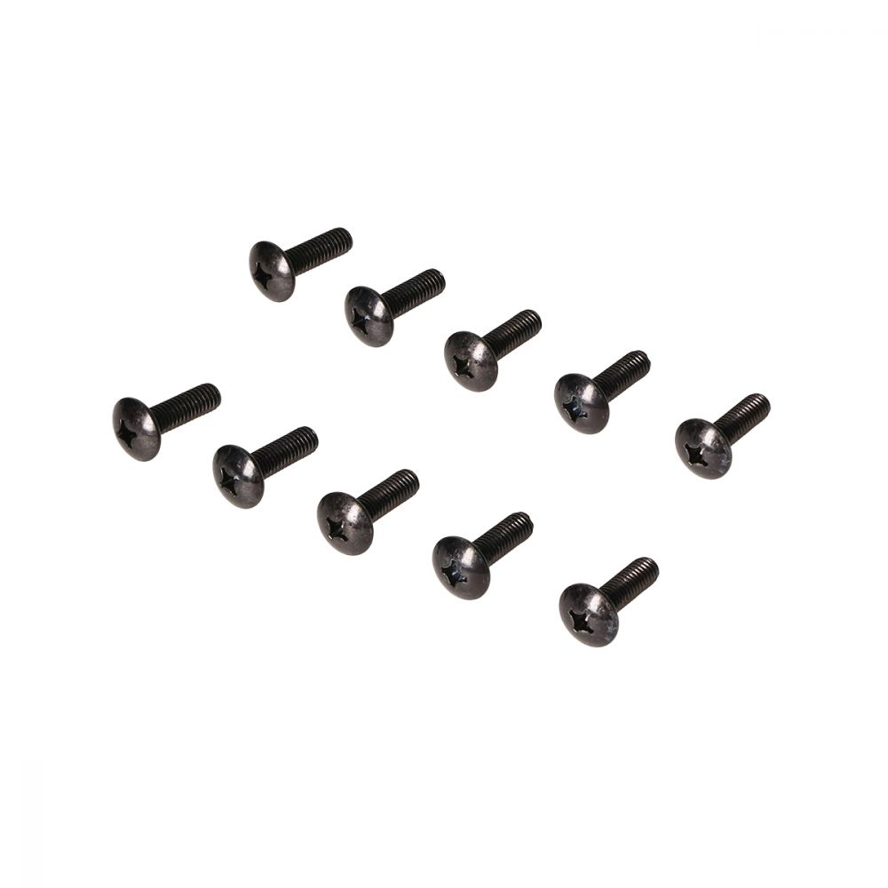 Śruba z blachy M6x20 Phillips głowica 14mm czarna 10 sztuk