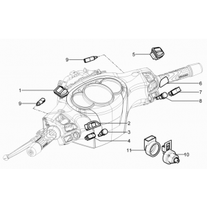 Przełączniki - Przełączniki - Przyciski - Przełączniki Piaggio Beverly 125 RST 4T 4V IE E3 2010-2015 (EMEA)