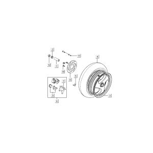 A-wheel - pazur Kymco Super9 2-suwowy mm srebrny