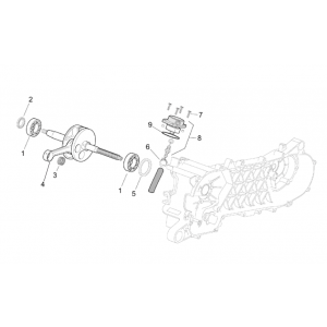 Wał napędowy Aprilia SR 50 H2O ie+carb 2004-2009