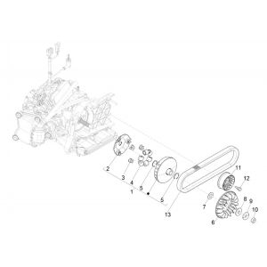Piaggio MP3 300 HPE /300 HPE SPORT E5 ABS 2020-2022 (EMEA) koło pasowe