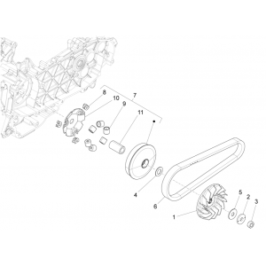 Wariator pasek klinowy Vespa Sprint 150 3V IE ABS Euro 3 2015