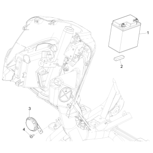 Wyłączniki zdalne - Bateria - Claxon Piaggio Medley 125 ABS E5 2021-2022 (EMEA)