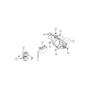 Akumulator Kymco Activ 4-suwowy czerwono-czarny