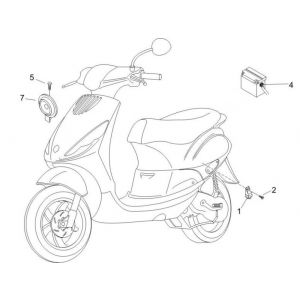 Bateria Piaggio Zip 2000 4-suwowy AC