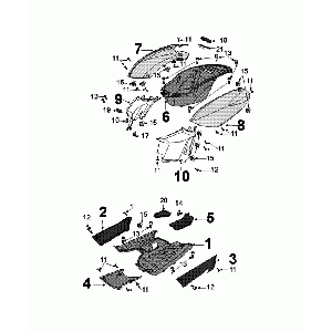 Tylne poszycie Peugeot Kisbee satynowa lampa błyskowa oryginał euro4