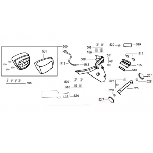 Taillight Cover China VX50 matowy antracyt