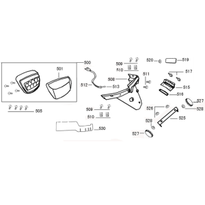 Błotnik światła tylnego Edwards Maple V50-2 125cc srebrny