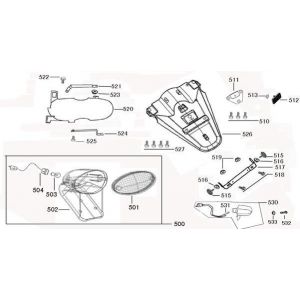 Lampa tylna China Joy matowy antracyt