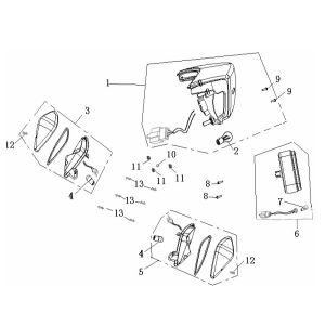 Lampka tylna Generic Ideo niebieska 2007 2-suwowa