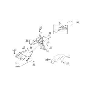 Lampka tylna Kymco Agility 10' 4-suwowa ciemnoszara