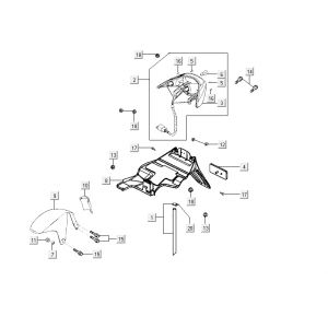 Lampa tylna Kymco Vitality 2t ac perła srebrny