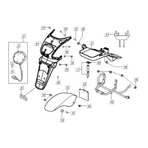 Lampka tylna Kymco Yup 2t ac czerwona