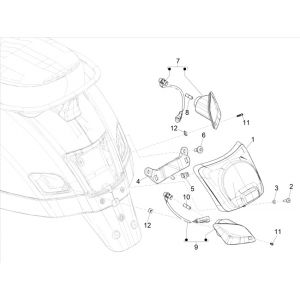 Lampa tylna - latarka Vespa GTS 300 HPE 4T 4V IE ABS E4 2019 (EMEA)