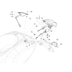Lampa tylna Vespa Sprint 2-suwowa