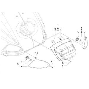 Lampa tylna Vespa S 2-suwowa