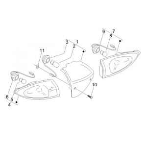 Lampa tylna Piaggio Fly 2-suwowa