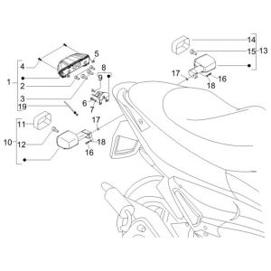 Lampy tylne - Kierunkowskazy Gilera Runner 200cc VXR 4-suwowy 2006