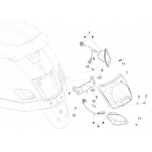Lampy tylne - Vespa GTS 125 4T E5 ABS 2021 kierunkowskazy (EMEA)
