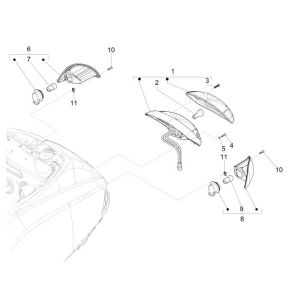 Lampa tylna Vespa Lx 2-suwowa