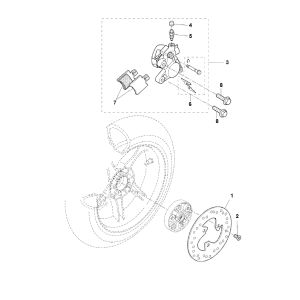 Hamulec tylny Yamaha Aerox 2-suwowy