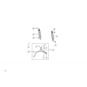 tylne amortyzatory Kymco Super8 4-suwowe z 2009 czerwony