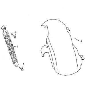 Tylny błotnik amortyzator Vom Bella antracyt