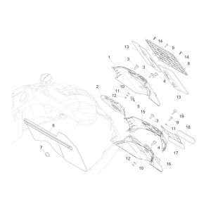 Błotnik tylny GTS 125 IE błyszczący czarny 79