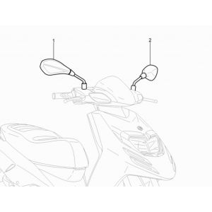 Piaggio Typhoon 50 2-suwowe lusterka Euro 3 2011
